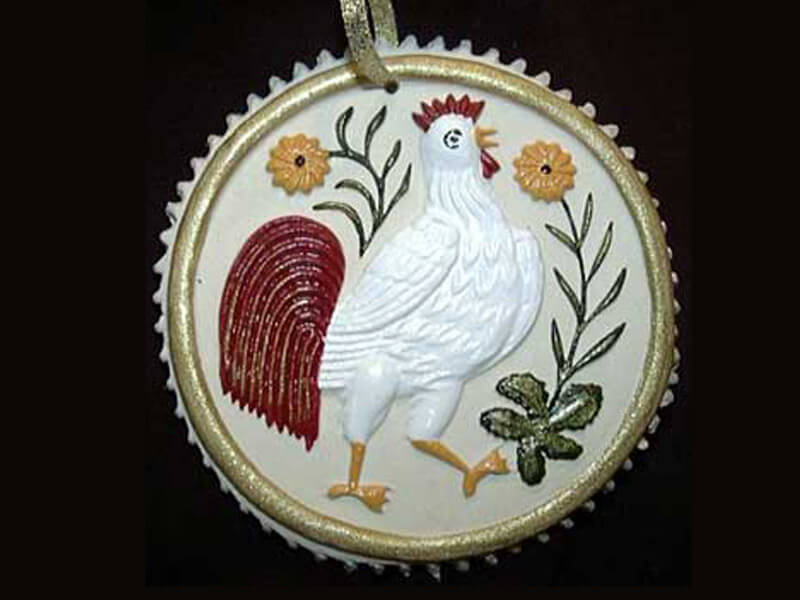 Large Round Rooster