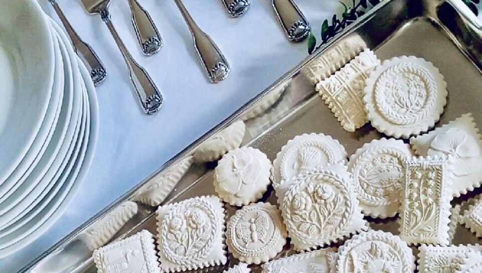 Wedding setting with springerle cookies